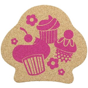 Crowded Coop, LLC Single Retro Cork Drink Coaster - Cupcake Cluster - 1 of 1