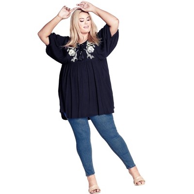 Avenue Women's Plus Size Jayda Skinny High Waist Jean