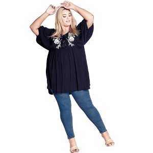 Avenue Women's Plus Size Jayda Skinny High Waist Jean - 1 of 4