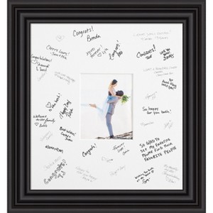 Colonial Signature Mat Picture Frame – Guest Book Alternative for Weddings, Graduations, or Retirement – Autograph Photo Mat for Signature Board - 1 of 4