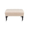 Isabelle Square Tufted Ottoman - Linon - image 3 of 4