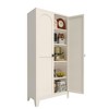 ACEPANO 70.87 in. H Metal Double-Door Storage Cabinet with Adjustable Shelves, Doors & Locks-Beige - 4 of 4