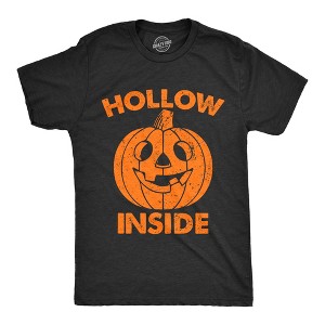 Mens Hollow Inside T Shirt Funny Halloween Jack O Latern Pumpkin Joke Tee For Guys - Crazy Dog Men's T Shirt - 1 of 4