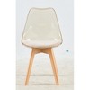 Four-Pack Dining Chairs with Metal Legs and Plastic Seats for Elegant Dining - 4 of 4