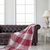 PiccoCasa Christmas Couch Sofa Flannel Fleece Checker Lightweight Bed Blankets - 3 of 4