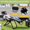 Zero Gravity Lounge Chair, Recliner Chair w/Removable Cushion, Headrest and Cupholder - 3 of 4
