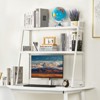 VEVOR Desktop Bookshelf, 2-Tier Desktop Storage Organizer, 37.4" x 12.6" x 35.4" Office Desk Storage Rack Display Shelf, White - 2 of 4