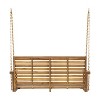 Okak Elegent Porch Swing with Slatted Backrests and Seating, Tree Swing with Acacia Wood Frame, Outdoor Swing for Patio and Backyard - 2 of 4