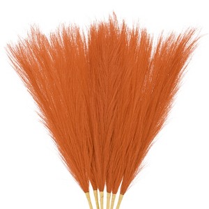Unique Bargains Dried Plants Artificial Durable Small Fluffy Pampas Grass 7 Branches for Home, Office, Party 17.7 Inch - 1 of 4