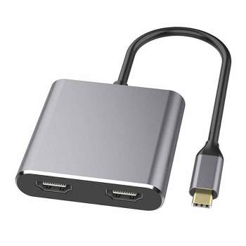 Sanoxy USB C Dock Station Hub to 2 Port Hdmi Adapter Cable
