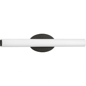 Progress Lighting Parallel 1-Light LED Bath Vanity Fixture, Architectural Bronze, Tubular Opal Glass Shade - 1 of 4