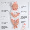 Paradise Galleries Newborn Baby Doll 16 inch Reborn Preemie, Swaddlers: Peach Blossom, Safety Tested for 3+, 4-Piece Set - 3 of 4