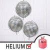 PartyWoo Foil Balloons Silver Disco Round 32 Inch 6 pcs - 3 of 4