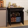 NicBex 1 Drawer Rolling Kitchen Island Cart with 1 Cabinet and 3 Open Shelves,Kitchen Island on Wheels with Towel Rack,Island Table for Kitchen - 4 of 4