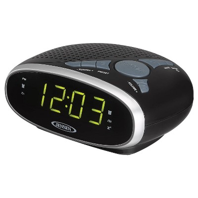 JENSEN AM/FM Alarm Clock Radio - Black