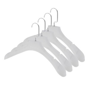 Unique Bargains Smooth Flat Hook Clothes Hanger 4 Pcs - 1 of 4