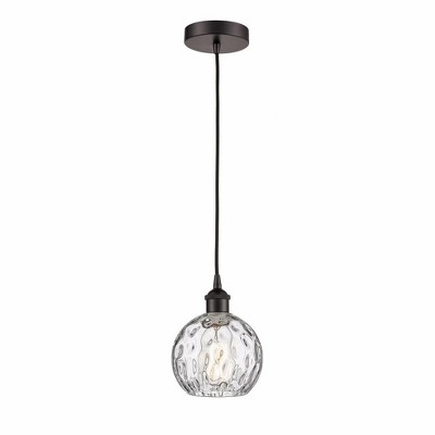 Athens Water Glass - 1 Light Mini Pendant In Industrial Style-8.75 Inches Tall and 6 Inches Wide
