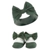 Hudson Baby Infant Girl Headband and Socks Giftset, Purple Green, One Size - 3 of 4