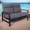 Courtyard Casual Santorini Loveseat with Envelop back Cushion  Alum frame in powder coating - 2 of 2