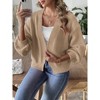 Women's Bell Sleeve Cardigan Sweater Long Sleeve Open Front Knit Sweater Coat - 4 of 4