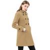 INSPIRE CHIC Women's Stand Collar Double Breasted Slant Pockets Trendy Outwear Winter Coat - 4 of 4