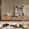 Modern TV Stand for TVs up to 85", Media Console with Open Shelf and Two Large Cabinets, Entertainment Cabinet for Living Room-The Pop Home - 2 of 4
