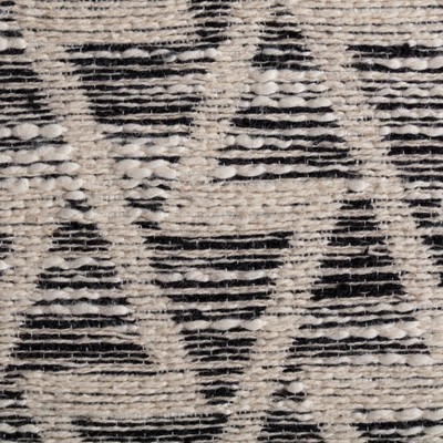 Lafayette Handmade Black & Ivory Square Pouf Ottoman