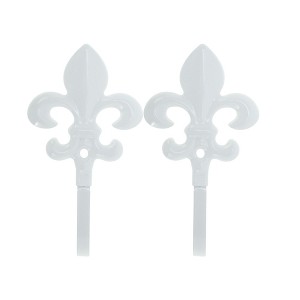 Unique Bargains Curtain Holdbacks Flower Hooks Bronze 4.13"x2.36" 1Pair - 1 of 4