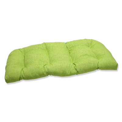 Outdoor Wicker Bench/Loveseat/Swing Cushion: Weather-Resistant, Tufted - Pillow Perfect