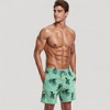 Anna-Kaci Swim Men's Tropical Toucan Print Swim Trunks with Elastic Drawstring Waist and Quick-Dry Lightweight Fabric - 2 of 4
