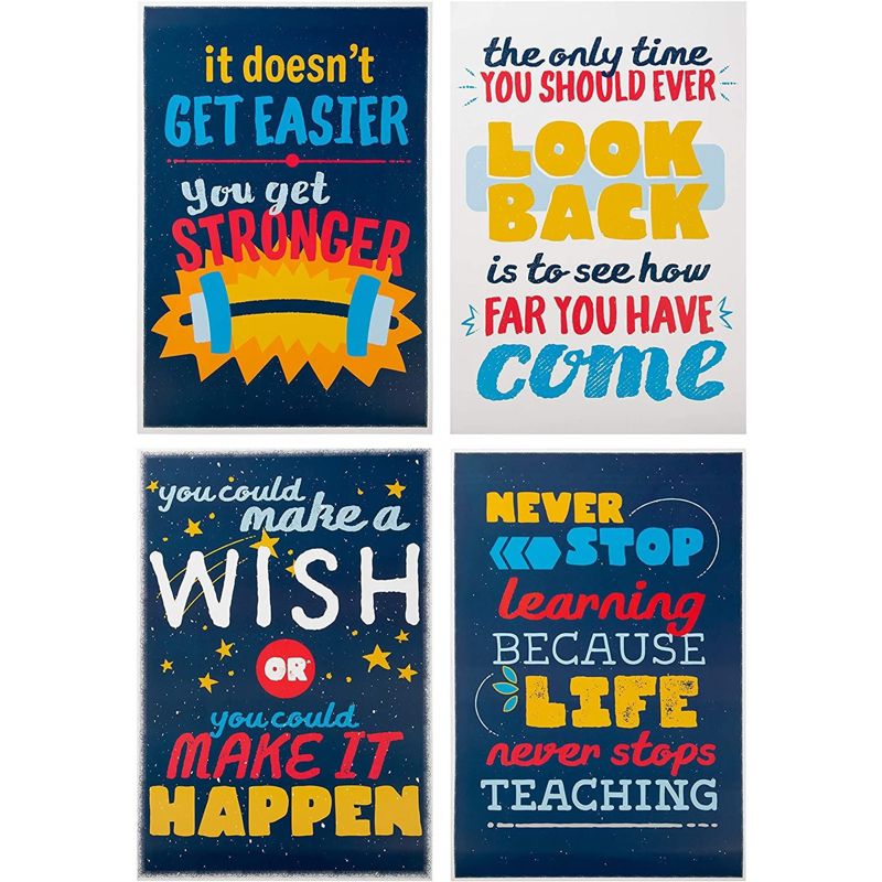 Juvale 20 Pack Motivational Posters for Classroom, Teacher Supplies, 13x19 in, 5 of 9