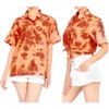 LA LEELA Women's Summer Casual Beach Collared Blouses Short Sleeve Button Up Dress Tee Shirts Hawaiian Tops for Women - 2 of 4