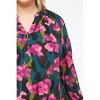 Women's Floral Print Top - PLUS - entro - 3 of 4