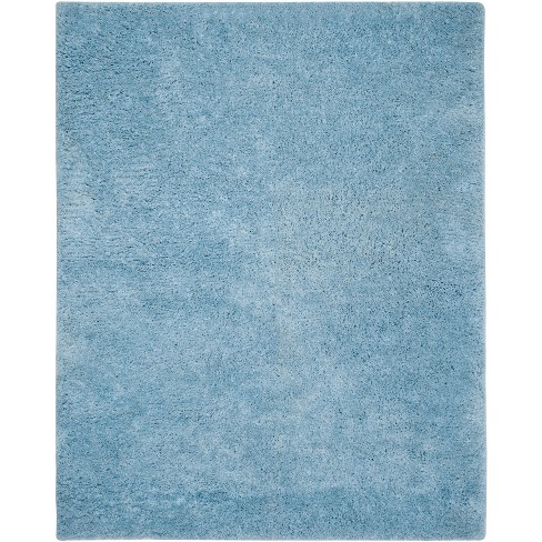 Supreme Shag Sgs621 Hand Tufted Area Rug - Light Blue - 8'x10 ...