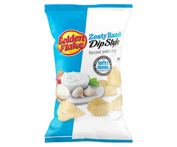 Golden Flake Zesty Ranch Dip Style Potato Chips - 4.5oz