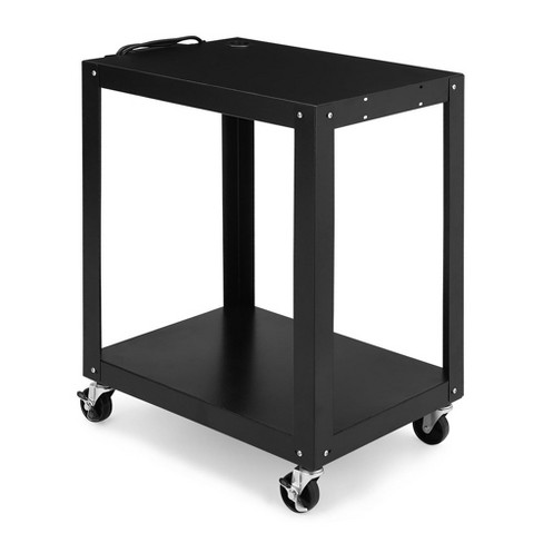 Av Cart, 26 Inch Height 2-layer Av Cart, Media Cart With Power Strip ...