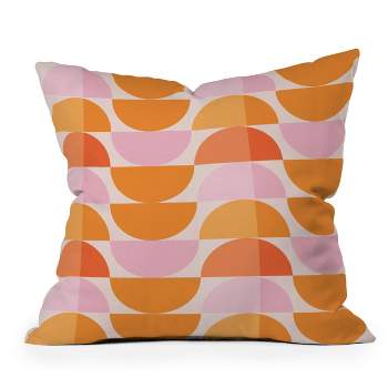 Thirty One Illustrations Tangerine Square Throw Pillow - Deny Designs