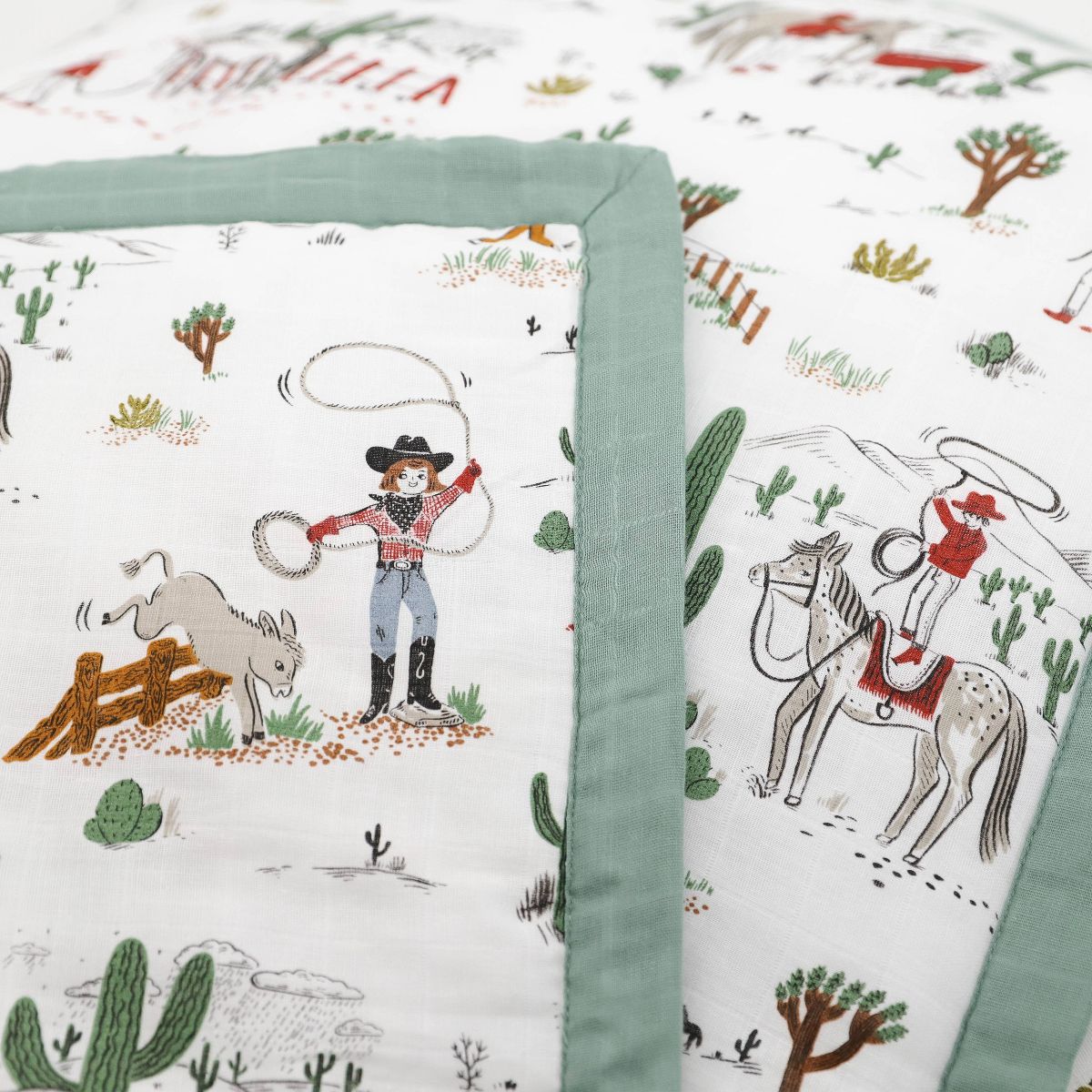 Little Unicorn Standard Crib Muslin Comforter - thumbnail 6