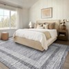 Indoor Modern Bordered Solid Color Area Rugs for Bedroom Living Room Easy Care Washable Soft Low Pile Non Slip Foldable Carpet - 3 of 4