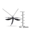 EVERLY JEWELRY | Sterling Silver with Black Rhodium Black Diamond Dragonfly Pendant with Chain - 4 of 4