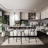 37" Bar Stools Set of 2/4, Modern Upholstered Kitchen Island Bar Chairs with Metal Legs, Tall Counter Height Stools for Dining Room, Bar - 3 of 4