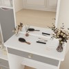 Famapy Makeup Vanity Set with Stool and Mirror 3 Color Touch Light Dressing Table Vanity Dresser - 4 of 4