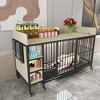 Whisen Large Pet Crate with Rack, Drawers, Stainless Steel Basin - 2 of 4