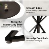 47" Round Dining Table, 4-6 Seat Kitchen & Dining Room Tables with Metal Base,Space Saving, Wood Dining Room Tables - 3 of 4