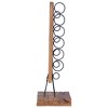 vidaXL Wine Rack for 6 Bottles 13.8 in.x13.8 in.x39.4 in. Solid Teak Wood - 3 of 4