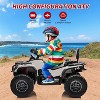 Kids Rideable Terrain Vehicle, 2-Seater Electric Kids Vehicle, Licensed Can-Am Quad Bike with LED Lights and Music, 3-Speed, Brown - 3 of 4