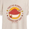 Women's - Friends - They've Ruined Cranberry Day Oversized Graphic T-Shirt - 2 of 4