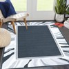 Modern Style Printed Area Rug Ultra Thin Low Pile Machine Washable Stain Resistant Non Shedding Pet Friendly Floor Rug with Non Slip Backing - 2 of 4