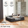 Spassway Gray Rectangle Washable Orthopedic Pet Bed with Anti-Slip Bottom Warming Soft Calming Sleeping Dog Bed for Dogs and Cats S/M/L/XL - 4 of 4