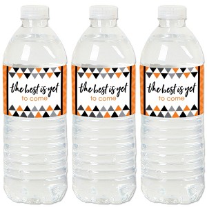 Big Dot of Happiness Orange Graduation Party Water Bottle Sticker Labels - Set of 20 - 1 of 4